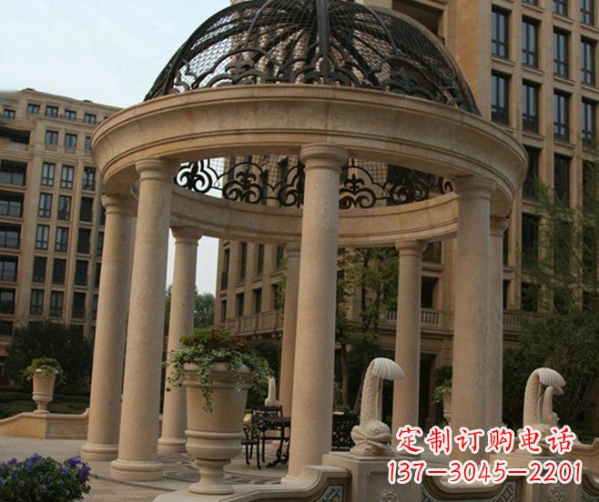 宁波小区景观欧式石雕凉亭