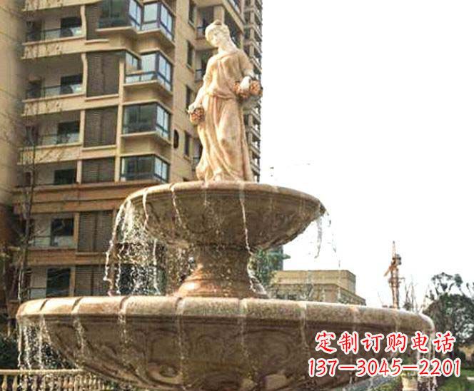 宁波小区景观西方女人喷泉石雕