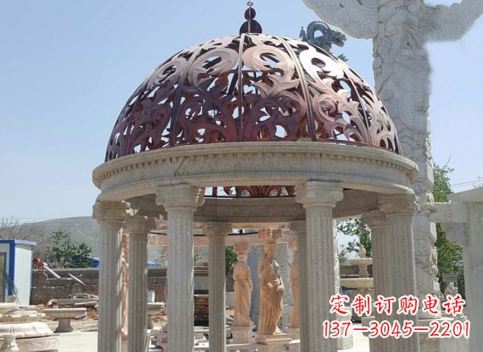 宁波小区欧式圆顶凉亭石雕 (3)