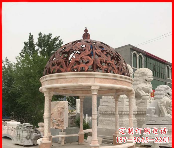 宁波小区欧式圆顶凉亭石雕_1