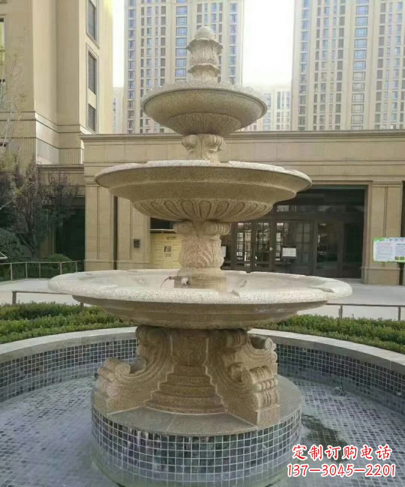 宁波小区喷泉石雕 (2)