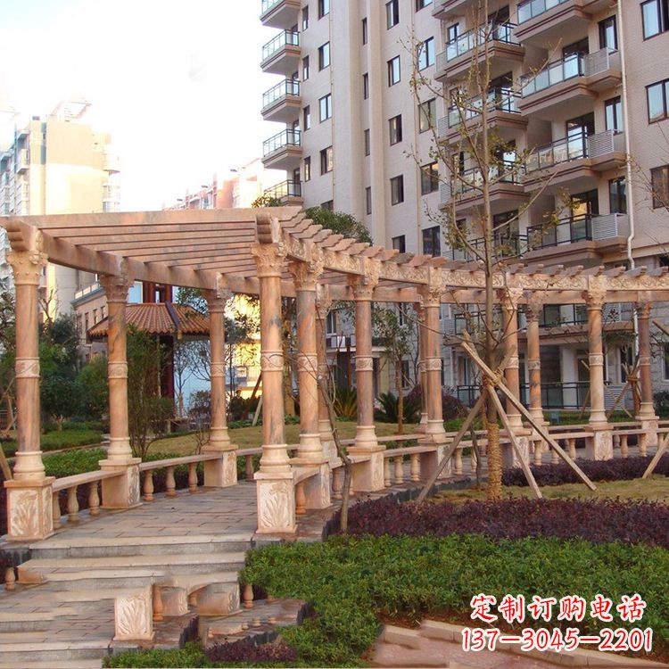 宁波小区石雕花架长廊