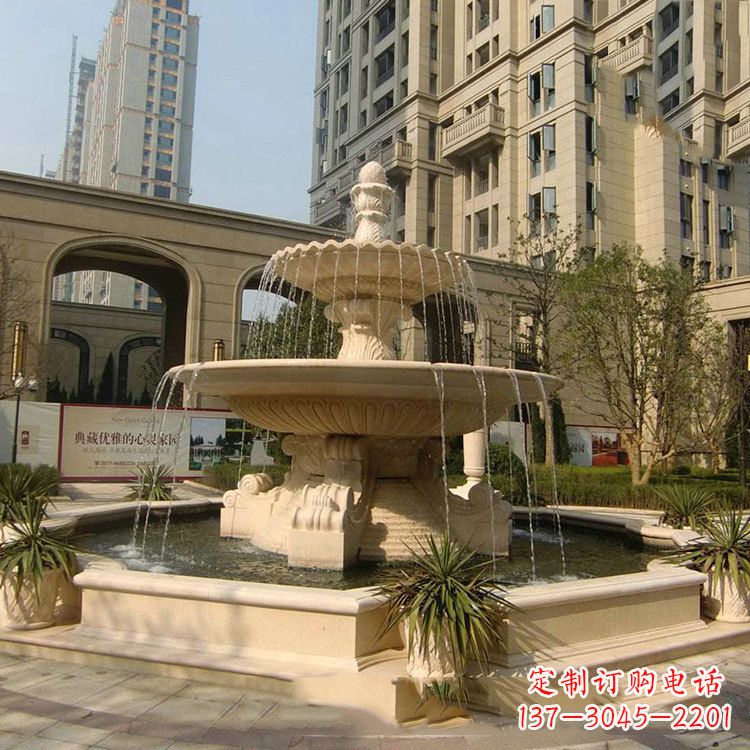 宁波小区庭院石雕欧式喷泉