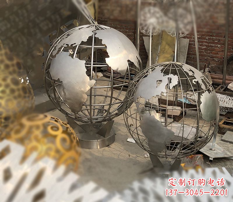宁波校园不锈钢地球仪雕塑112