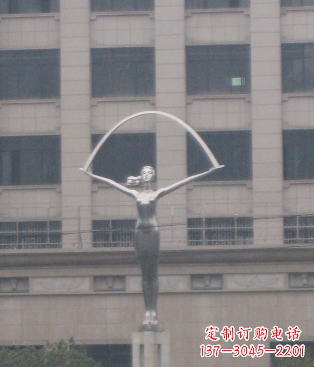 宁波校园不锈钢女孩雕塑