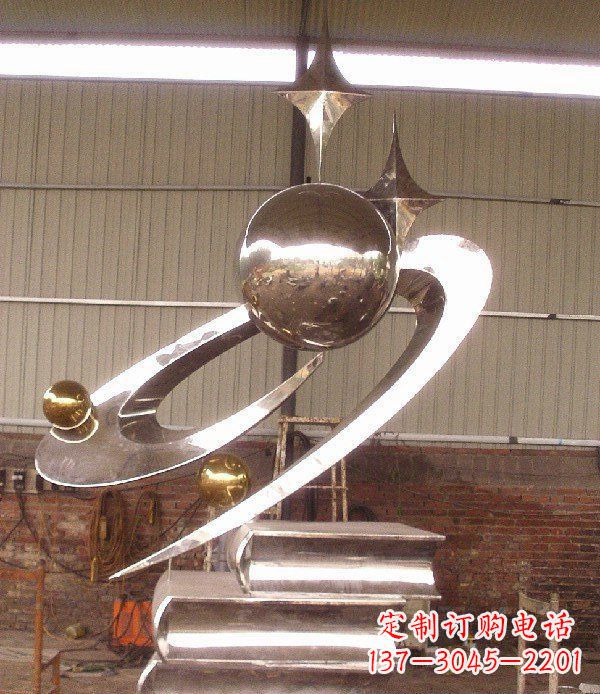 宁波校园不锈钢书籍标志雕塑 (2)