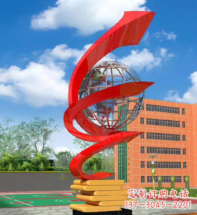 宁波校园不锈钢书籍标志雕塑