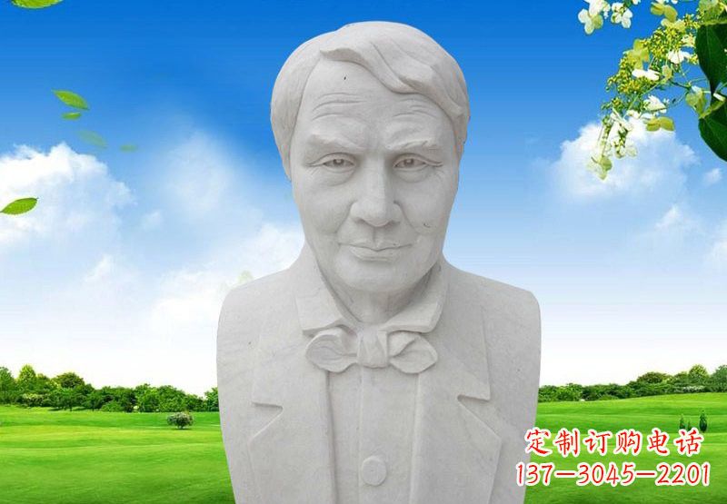 宁波校园大理石爱迪生头像