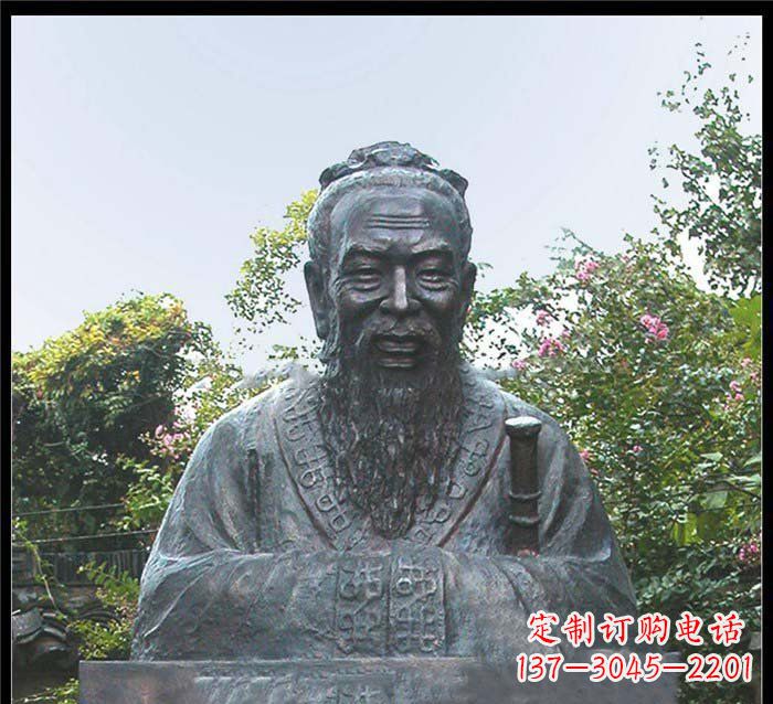 宁波校园大型孔子头像铜雕