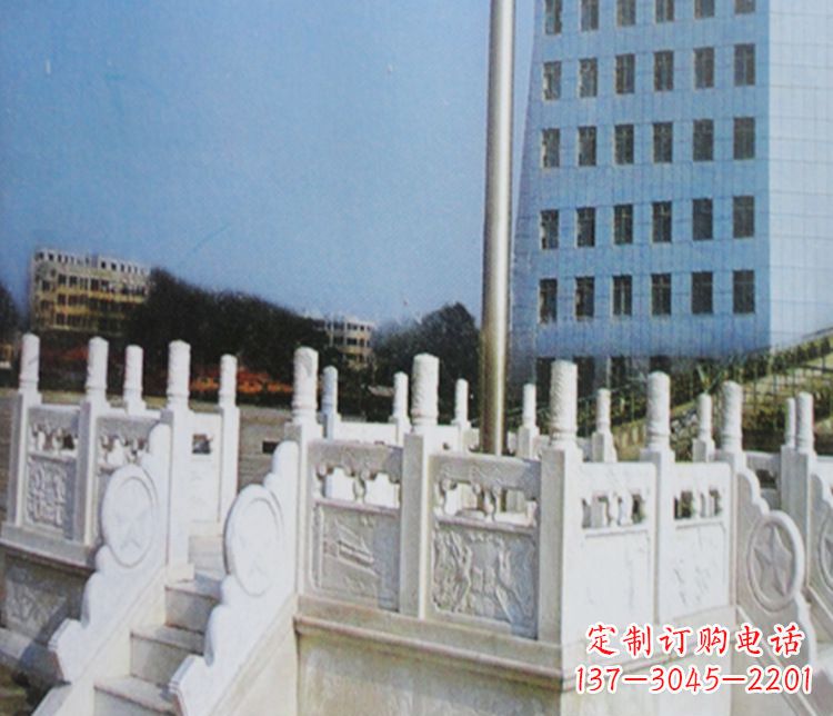 宁波校园汉白玉升旗台景观石雕