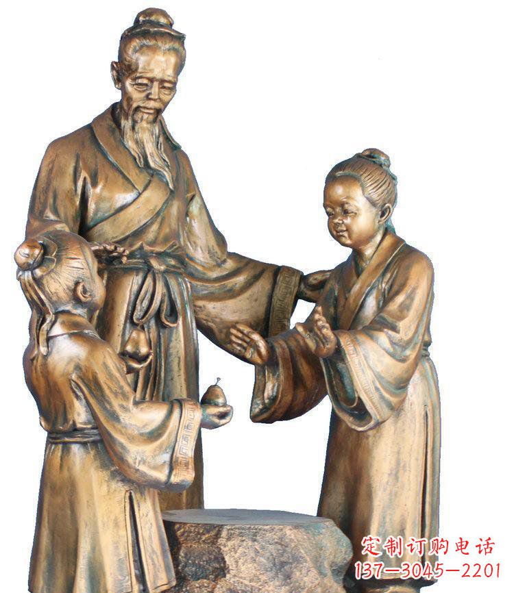宁波校园孔融让梨景观铜雕