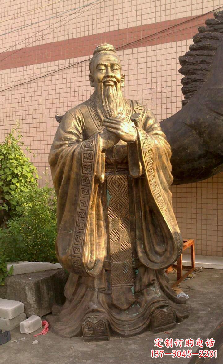 宁波校园孔子像人物铜雕