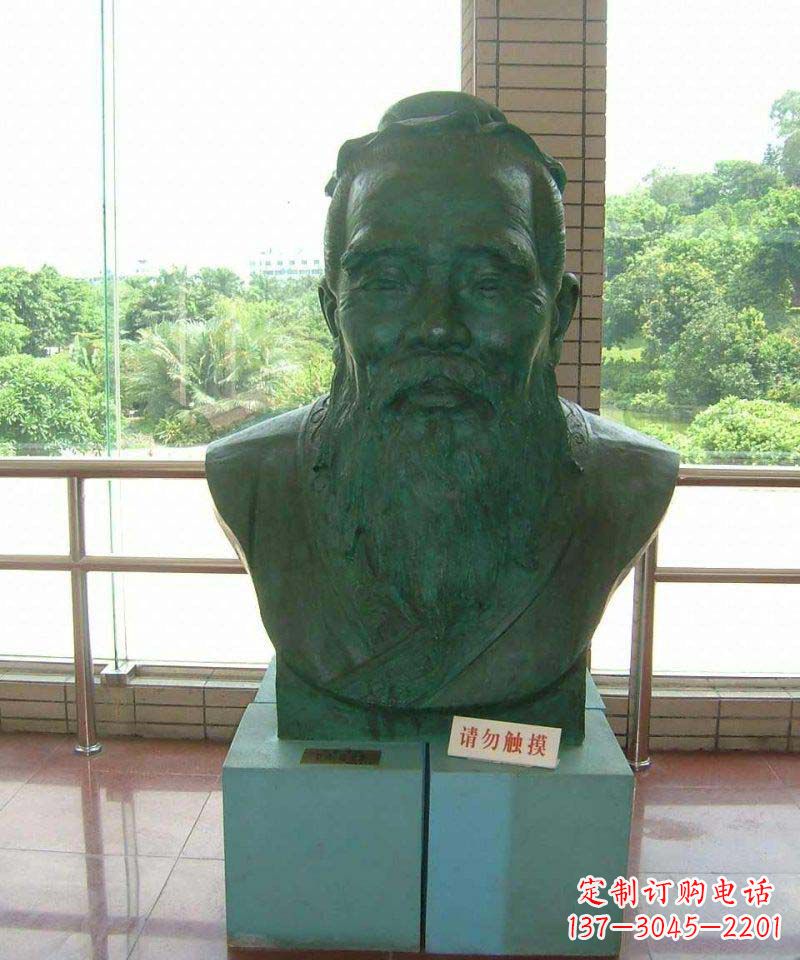 宁波校园孔子胸像名人铜雕