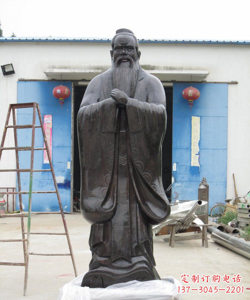 宁波校园老子古代名人铜雕