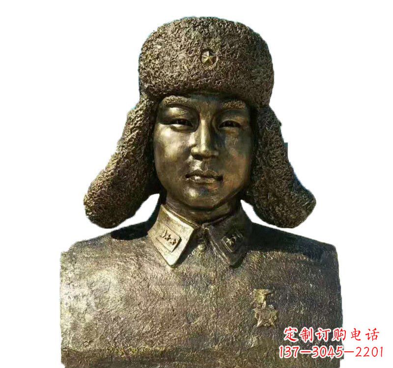 宁波校园雷锋头像铜雕