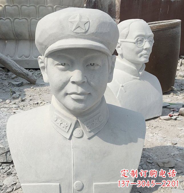 宁波校园雷锋头像石雕