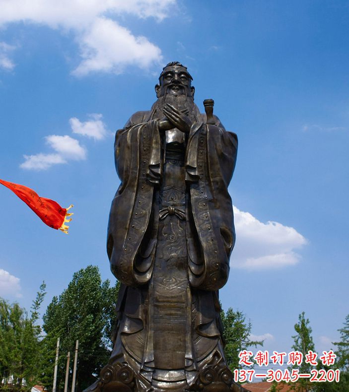 宁波校园里的孔子雕像