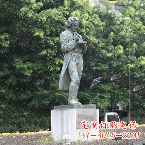 宁波校园名人贝多芬铜雕塑像-音乐学院校园人物雕塑