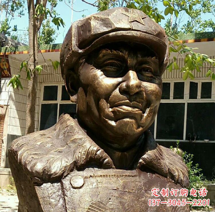 宁波校园名人朱德胸像铜雕