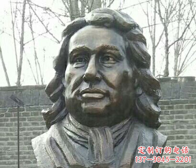 宁波校园牛顿胸像铜雕