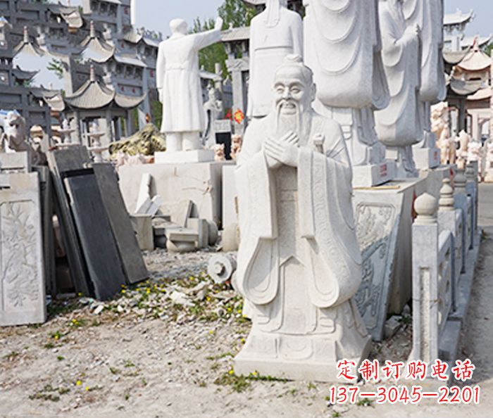 宁波校园人物孔子石雕 (3)