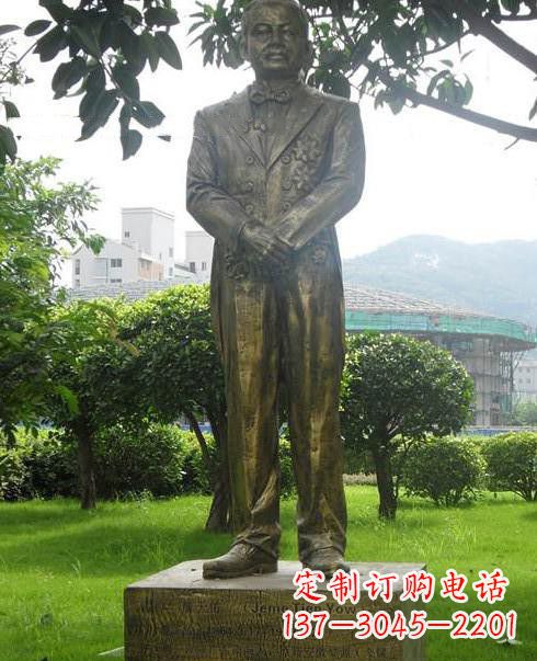 宁波校园人物詹天佑铜雕