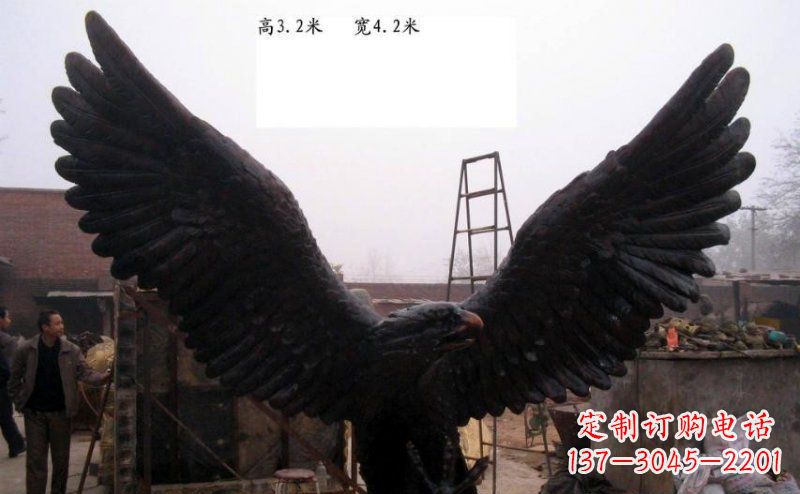 宁波雄鹰展翅老鹰铜雕