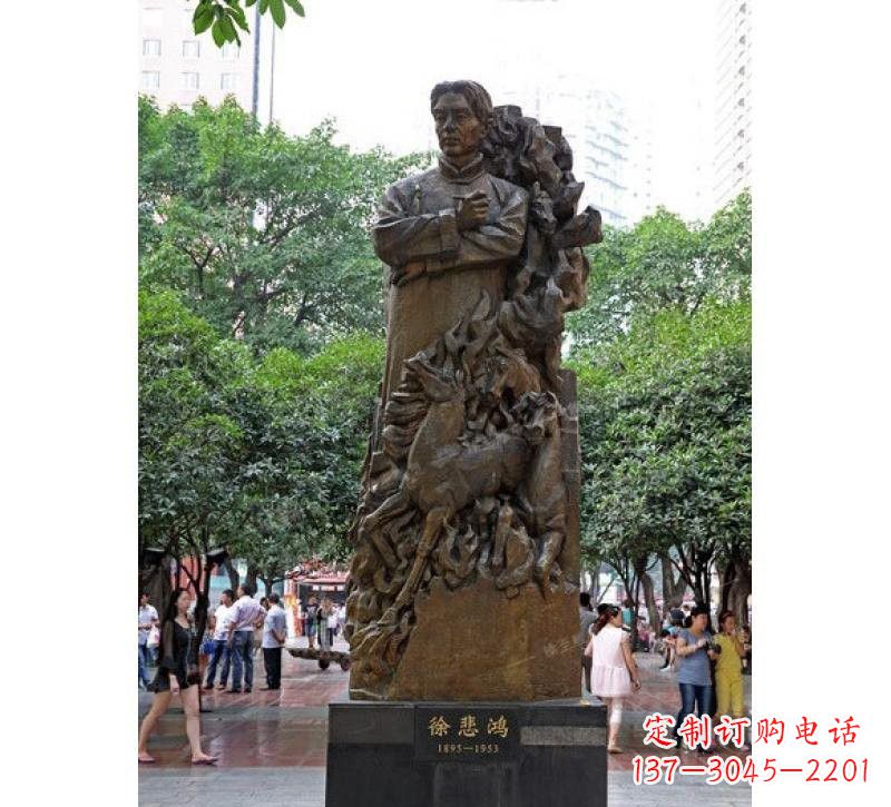 宁波徐悲鸿铜雕