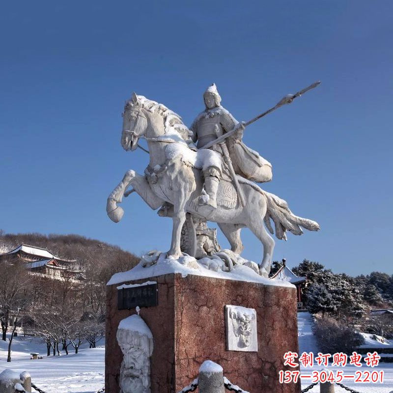 宁波薛仁贵骑马雕像-中国历史名人唐朝名将景区景观雕塑