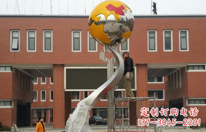 宁波学校不锈钢地球雕塑