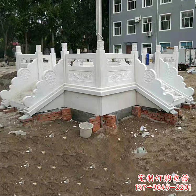 宁波学校汉白玉升旗台石雕