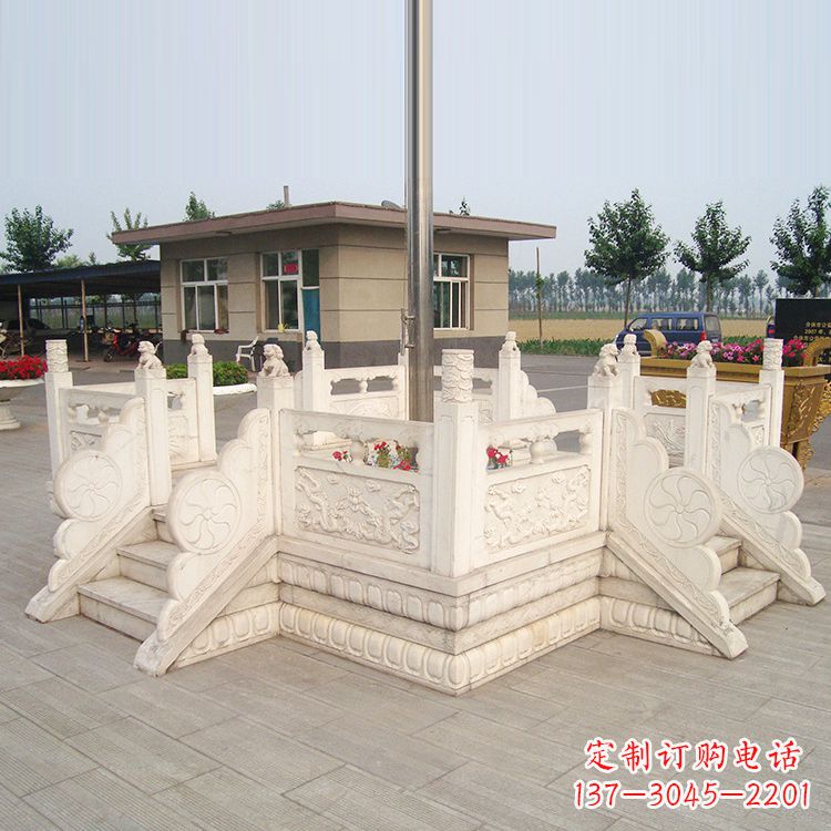 宁波学校校园芝麻白广场升旗台