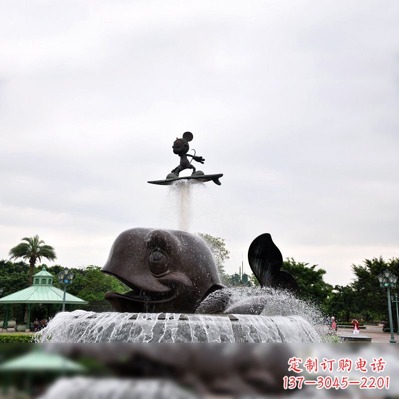 宁波鱼和小孩水景喷泉