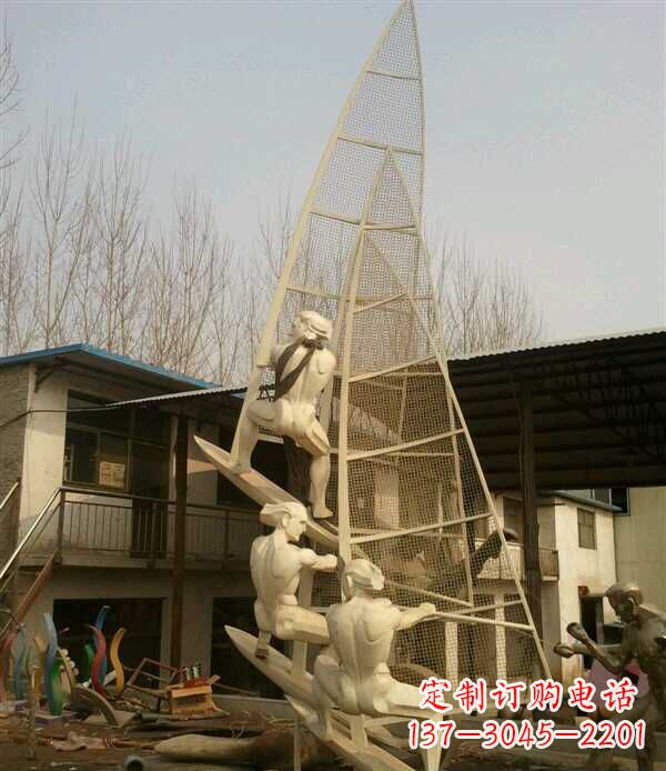 宁波园林不锈钢帆船景观雕塑
