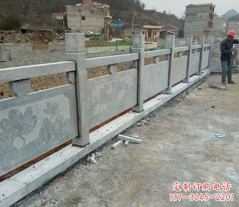 宁波园林仿古石栏板景观石雕 (5)