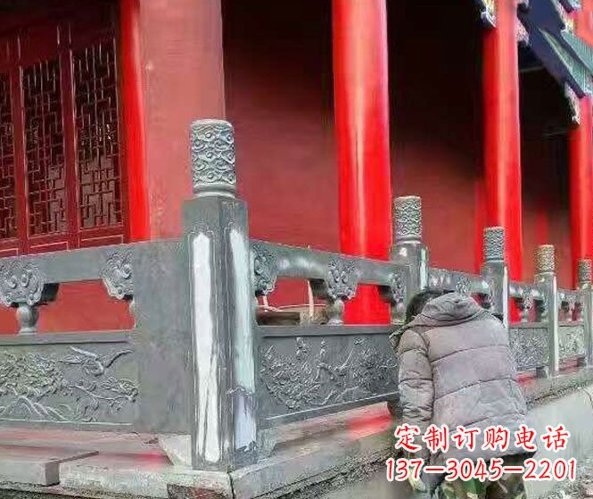 宁波园林仿古石栏板景观石雕 (9)
