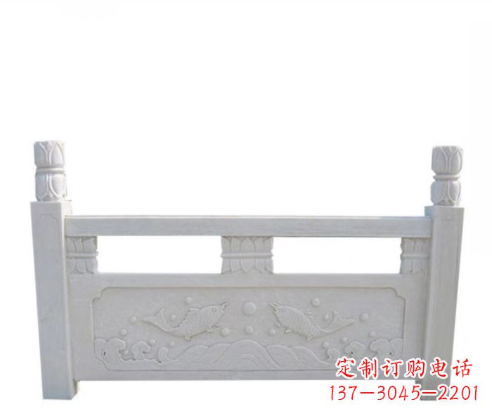 宁波园林汉白玉石浮雕栏板
