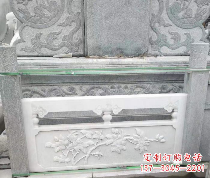 宁波园林汉白玉石浮雕栏板 (3)