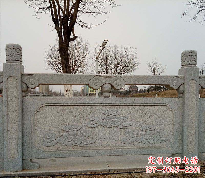 宁波园林护城河石栏板景观石雕