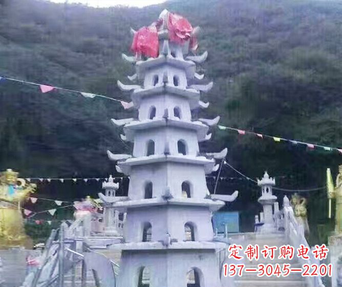宁波园林景观大理石宝塔石雕