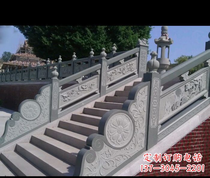 宁波园林景观大理石栏板雕塑 (4)
