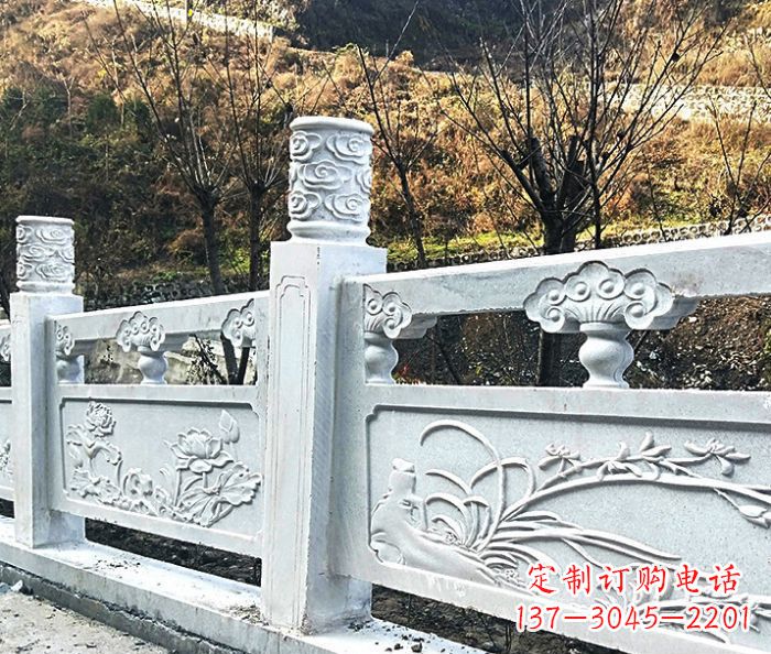 宁波园林景观大理石栏板石雕 (7)