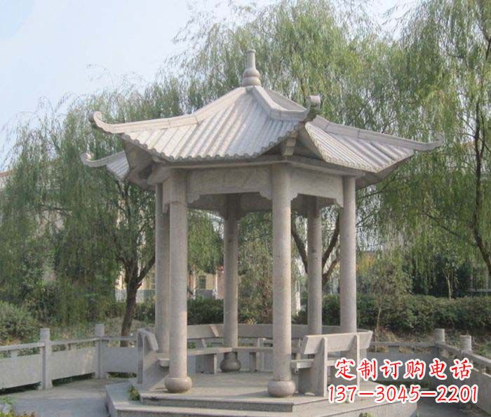 宁波园林景观大理石凉亭石雕