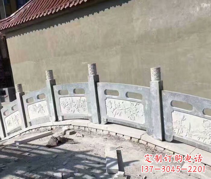 宁波园林景观大理石桥栏板石雕 (5)