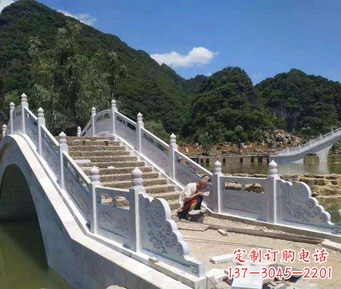宁波园林景观大理石桥栏板石雕_1