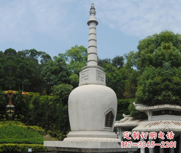 宁波园林景观大理石舍利塔石雕
