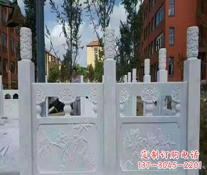 宁波园林景观大理石桥栏板石雕_2