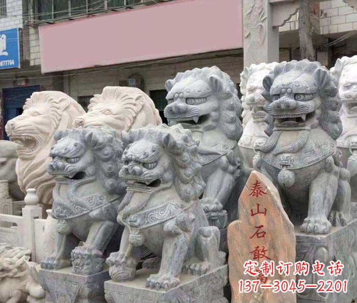 宁波园林景观仿古狮子石雕