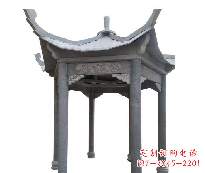 宁波园林景观仿古石雕凉亭 (3)