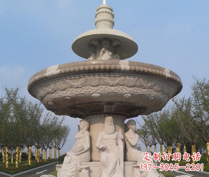 宁波园林景观西方人物喷泉石雕 (2)